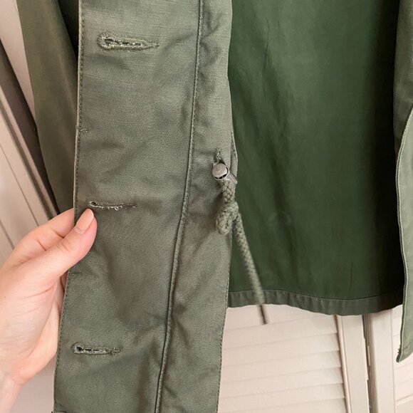 Ecote Urban Outfitters Green Canvas Utility Military Chore Coat Jacket Size XS - Picture 4 of 6